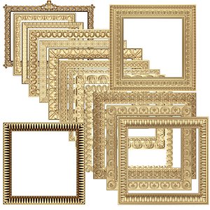 3D Classic Frame and Mirror Collection 02
