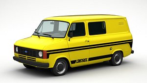 3D model Ford Transit Mk2 1980