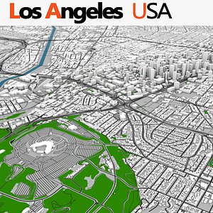 Los Angeles Full City 3D Model 3D model