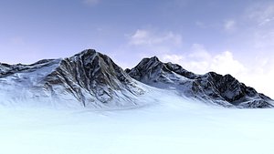 3D snow mountain