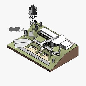Slope house - Revit 3D model