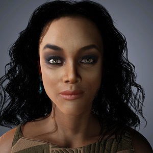 3D Tyra Banks Character 3D Model model