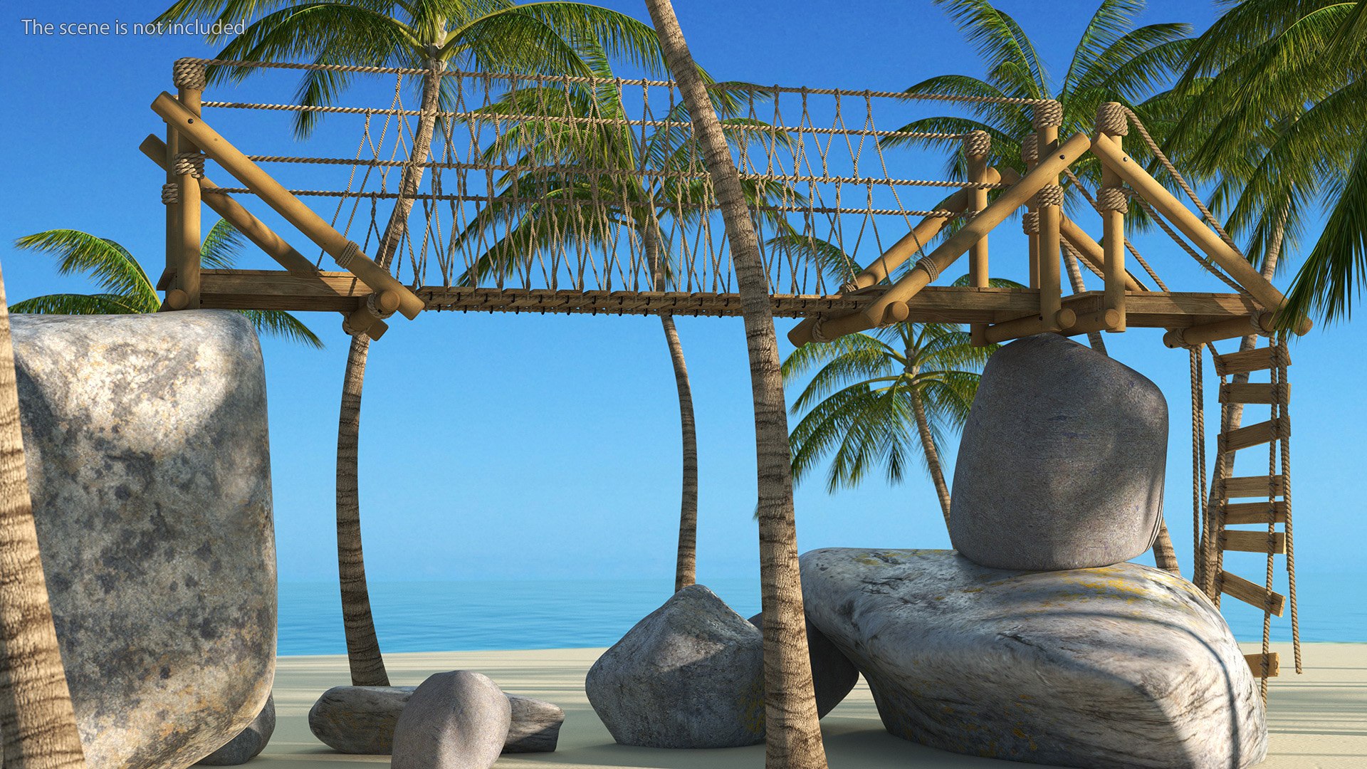 Rope Bridge Kit 3D TurboSquid 2086241