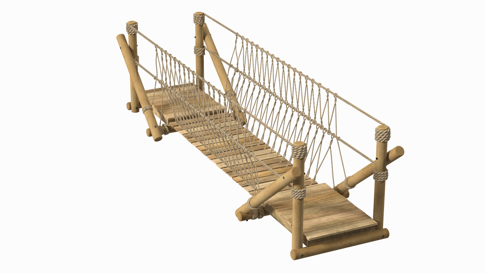 Rope Bridge Kit 3D TurboSquid 2086241
