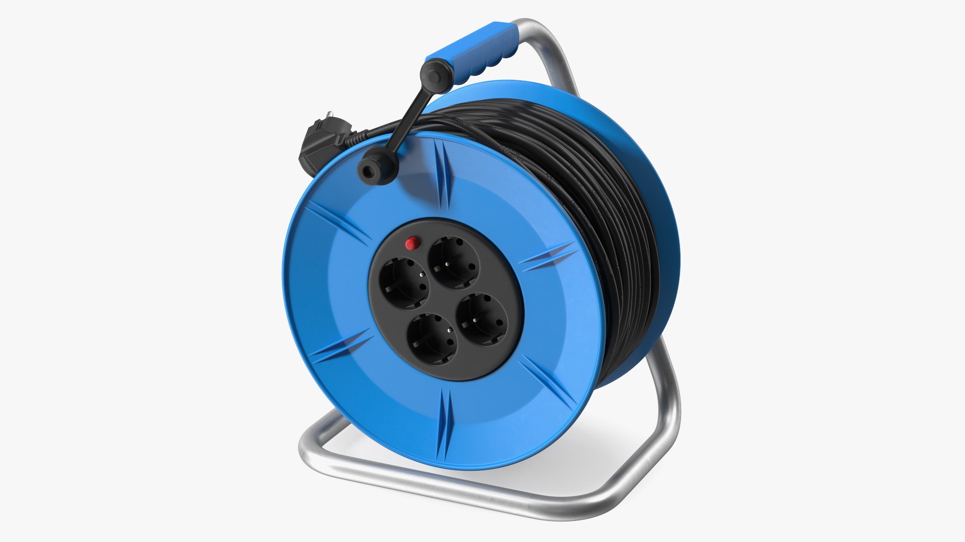 3D Model Extension Cord Reel With 4 Electrical Power Outlets - TurboSquid  1870879