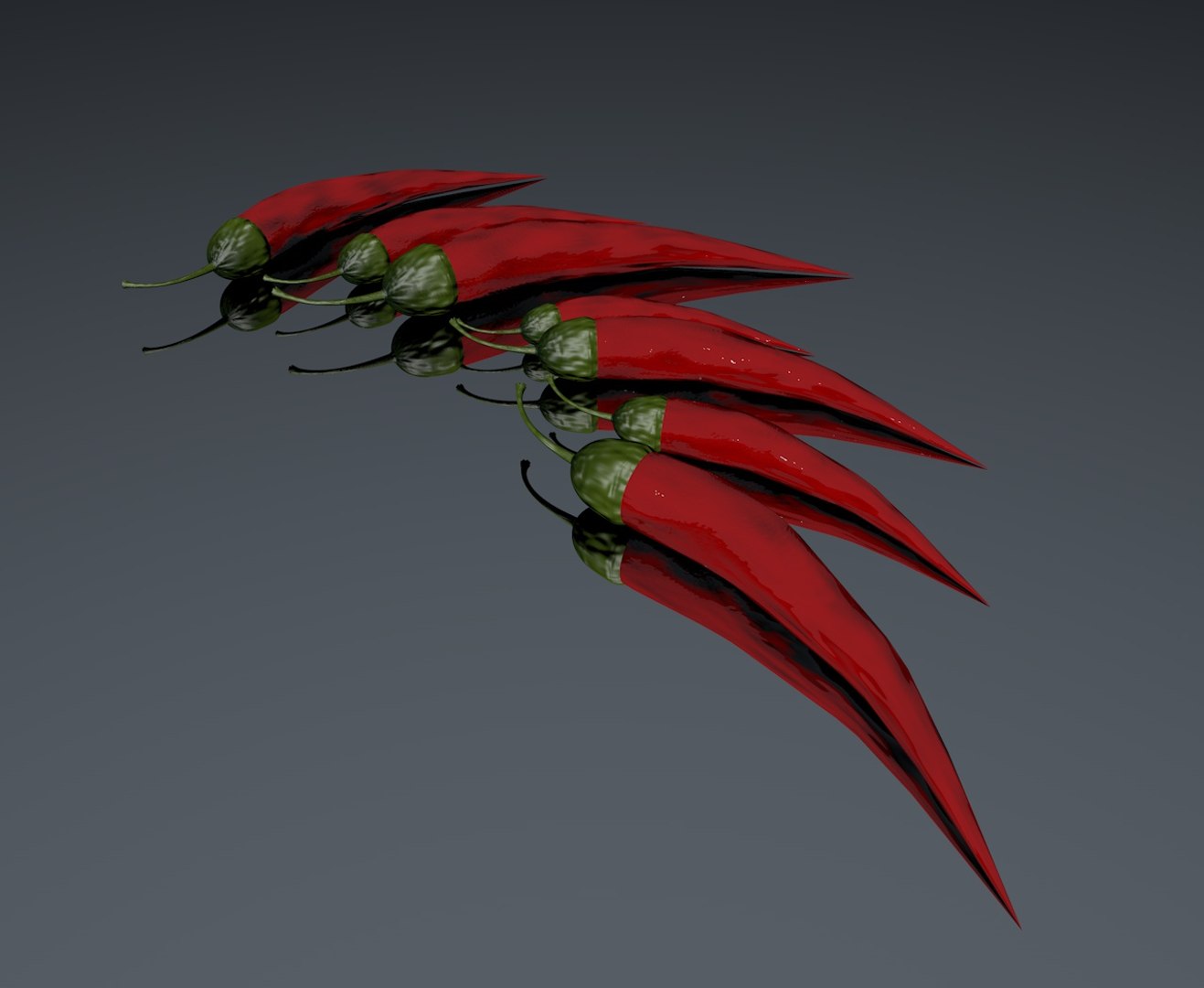 3D Chilies Culinary Surface - TurboSquid 1295653
