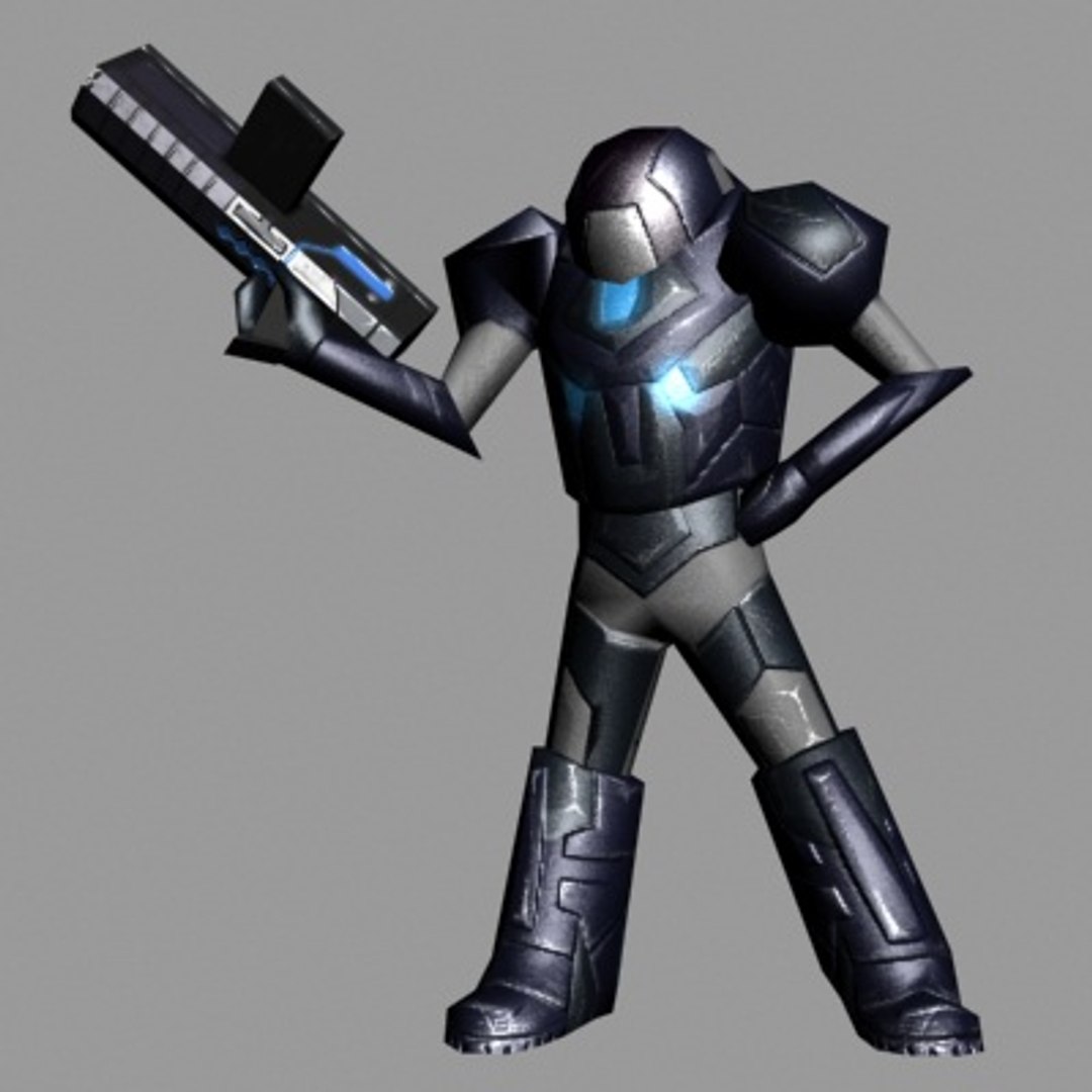 Rigged Space Soldier 3d 3ds