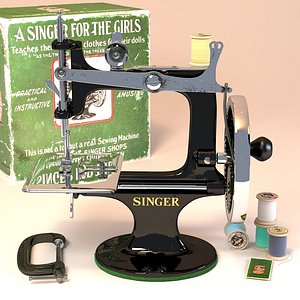 Antique toy sewing machine Singer