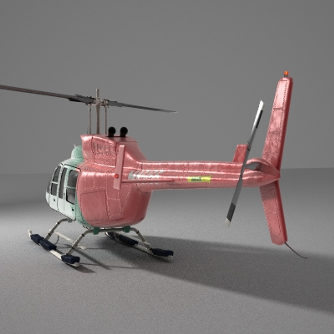 3d Jet Ranger Helicopter Model