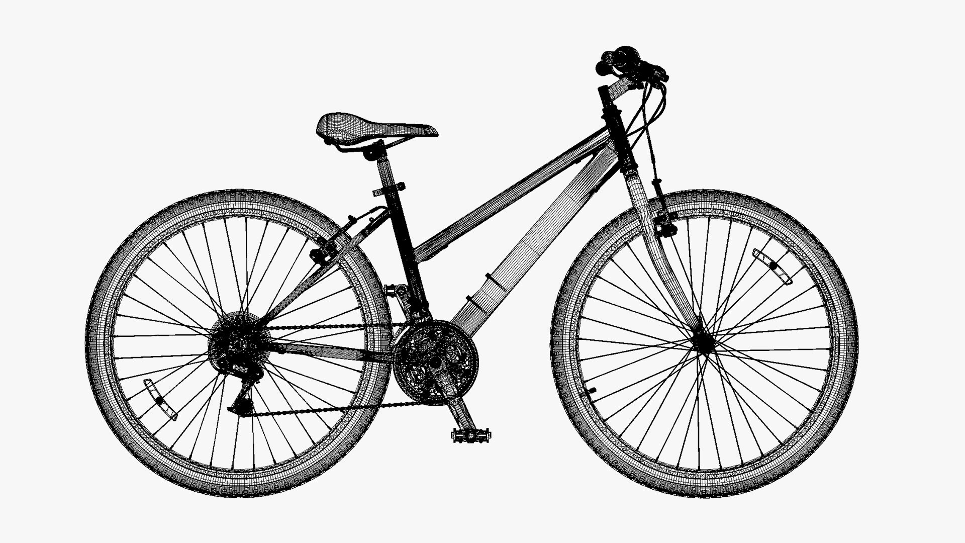 3d Obj Cross Trekking Bike