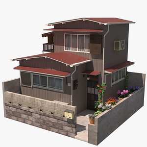 3D Sendagaya House PBR Remastered model