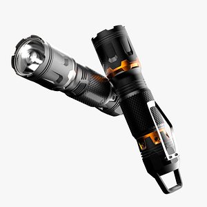 3D model flashlight light