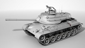 3D M47 Patton Tank