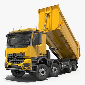 Mercedes Benz Arocs 8X8 Dump Truck Rigged 3D Model