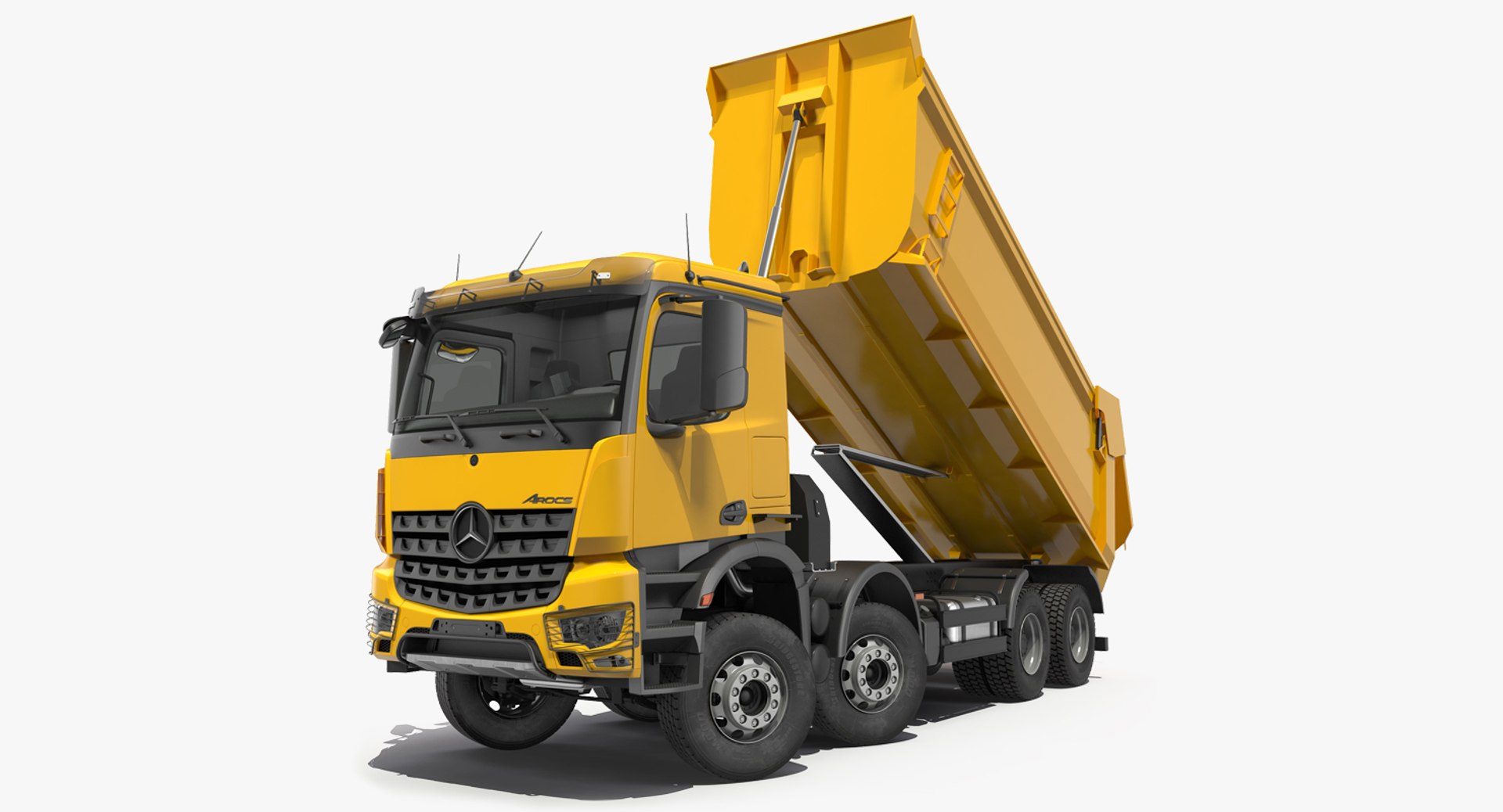 Mercedes Benz Arocs 8X8 Dump Truck Rigged 3D Model 3D model preview
