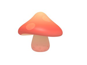 mushroom cartoon 3D model