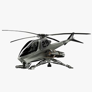 Sci Fi Attack Helicopter concept