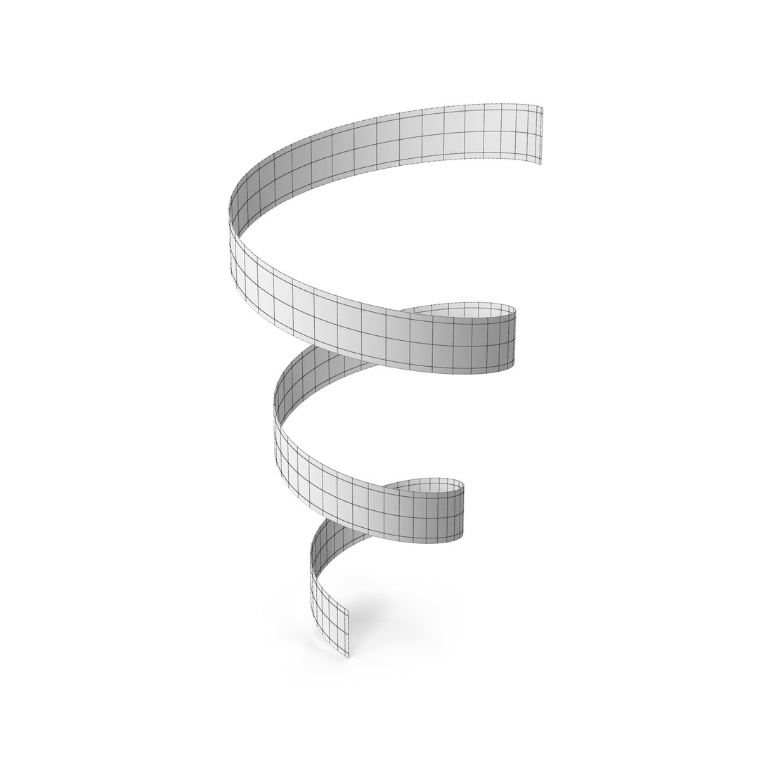 3D Red Curly Ribbon Model - TurboSquid 2028108