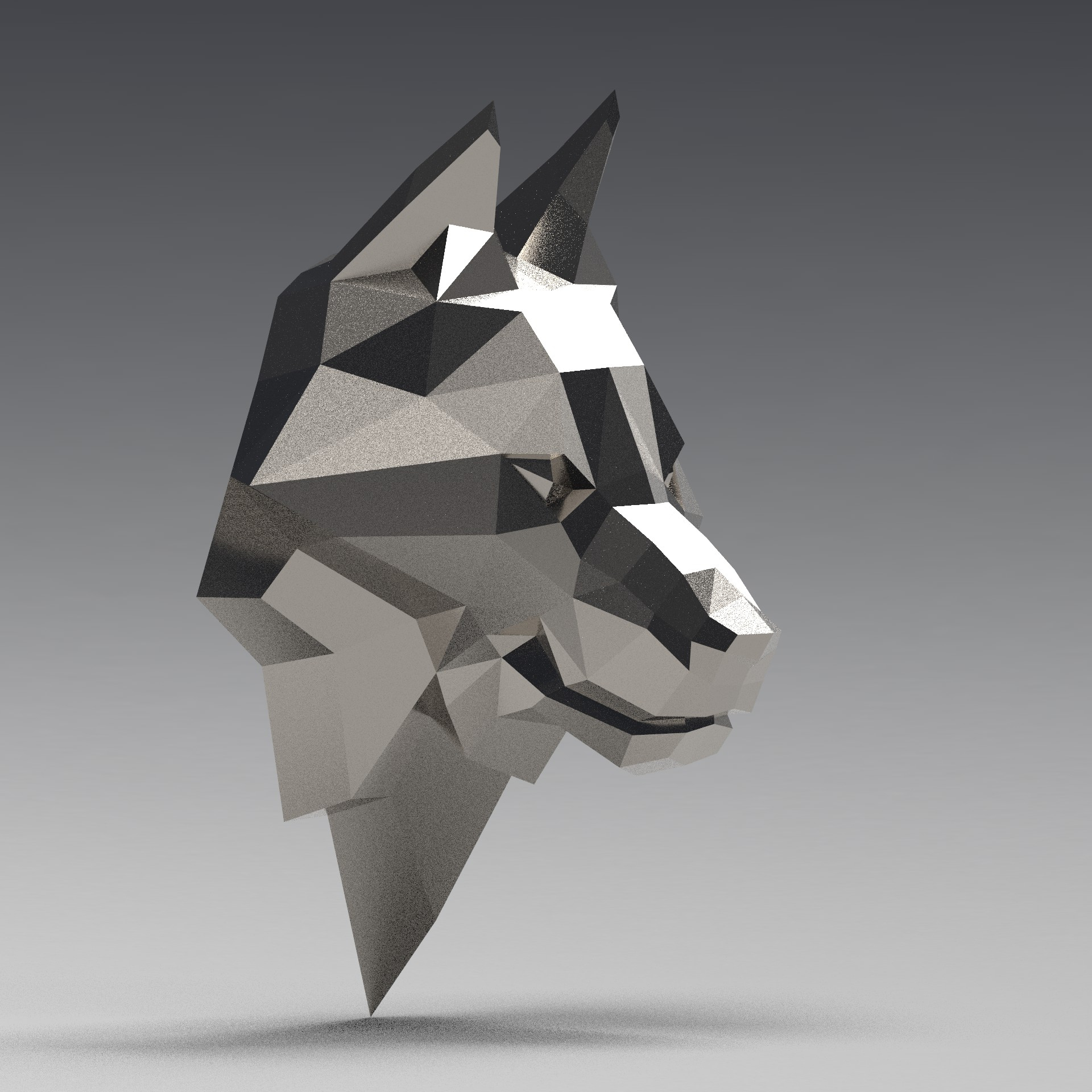 Print wolf head model - TurboSquid 1676665