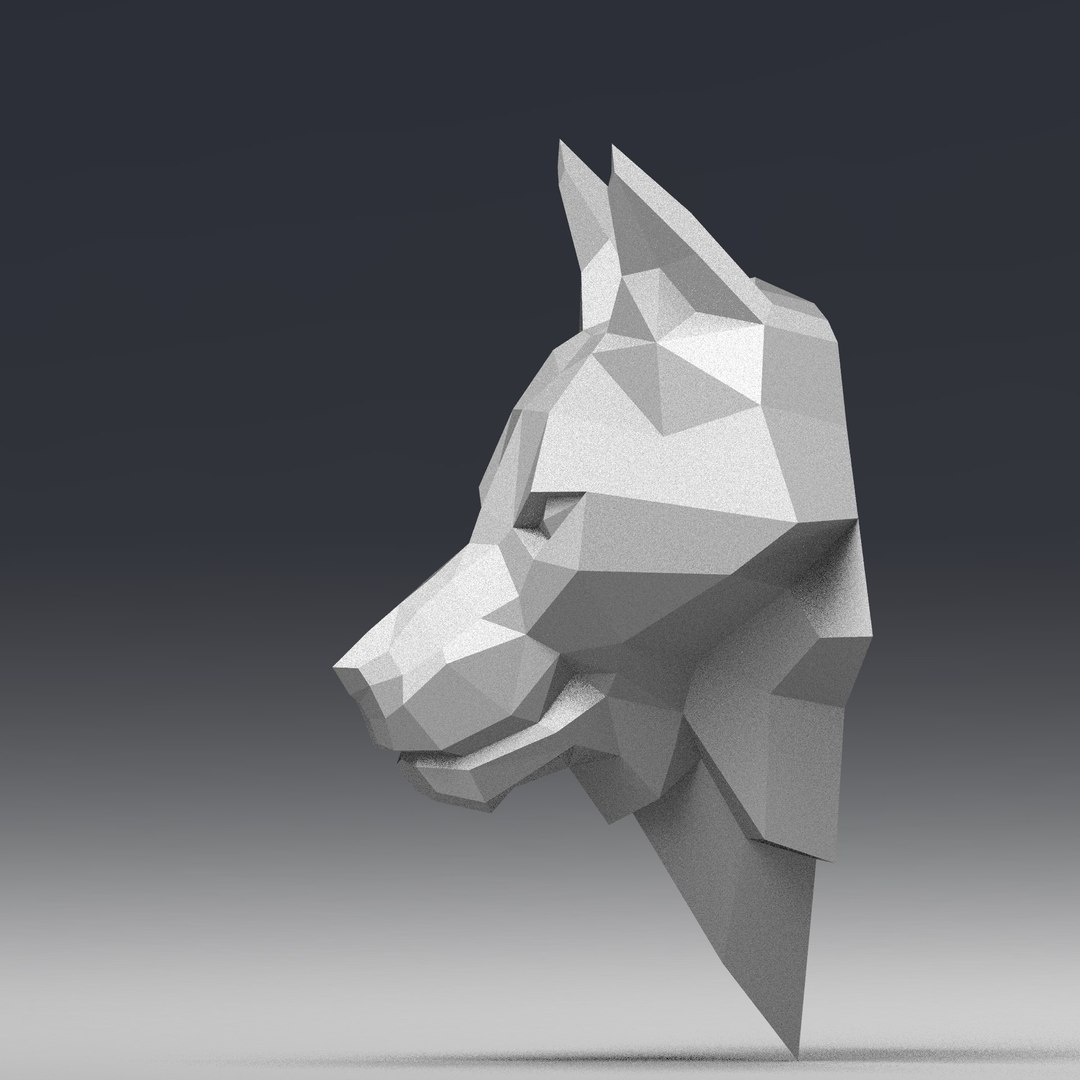 Print wolf head model - TurboSquid 1676665