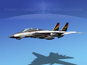 grumman tomcat f-14d fighter aircraft 3d model