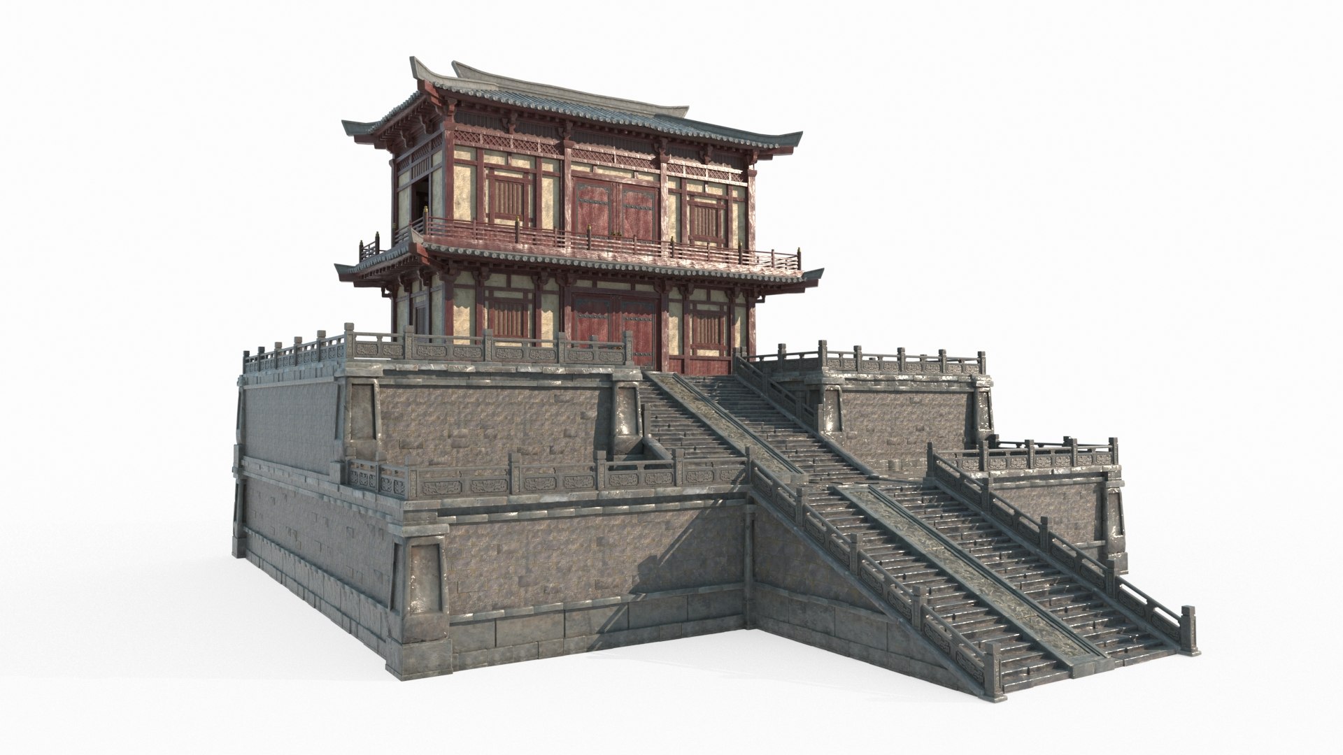 Ancient Asian Architecture Palaces Model - TurboSquid 2336141