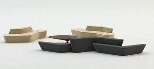 Sofas with oval table