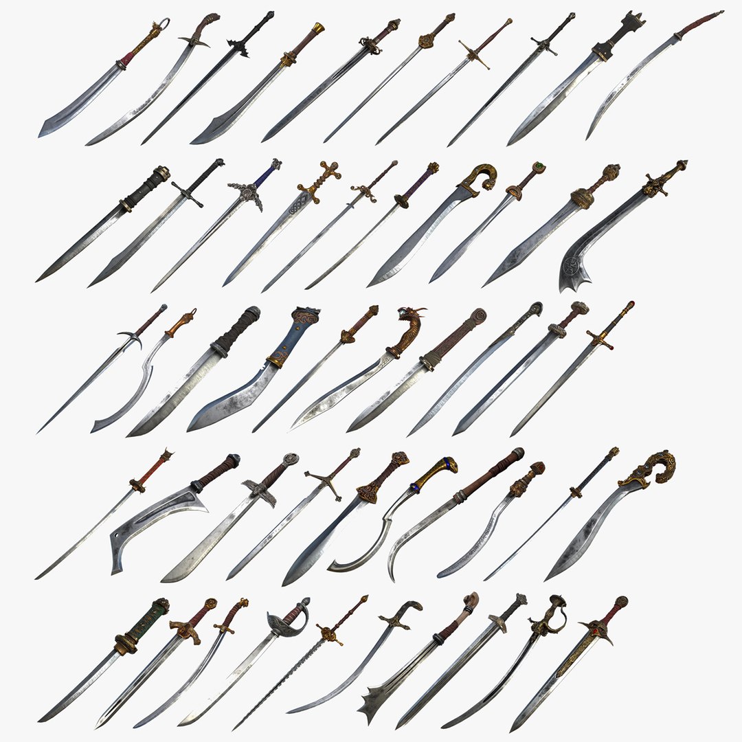 3D Fantasy RPG Sword Blade Knife Cleaver Longsword Shortsword Falchion Gladius Cutlass Jian Claymore Broadsword Katana Odachi Shamshir Scimitar Machete Saber Flamberge Zweihander Sappara Khopesh Seax Collection https://p.turbosquid.com/ts-thumb/1a/pVy0Ge/PL/ts_fs_c_sig/jpg/1747467840/1920x1080/fit_q87/df92288f862f88cd43b8968d760b458f4400f6ac/ts_fs_c_sig.jpg