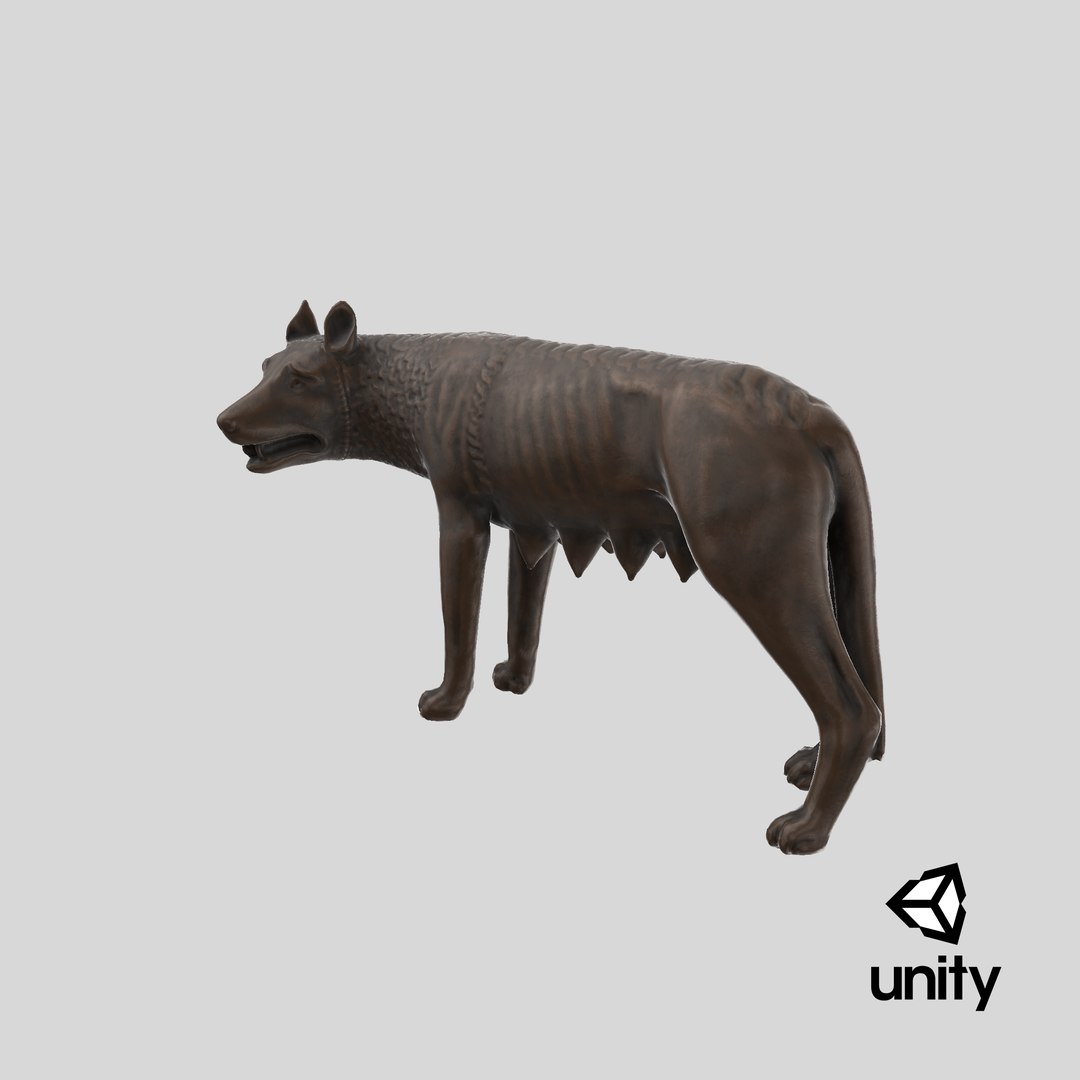 3D Capitoline Wolf https://p.turbosquid.com/ts-thumb/1a/qojmr7/ce/stemcell_unity_render/png/1669242213/1920x1080/fit_q87/ca69446fb6cf7f38756291183911ea44248ad2db/stemcell_unity_render.jpg