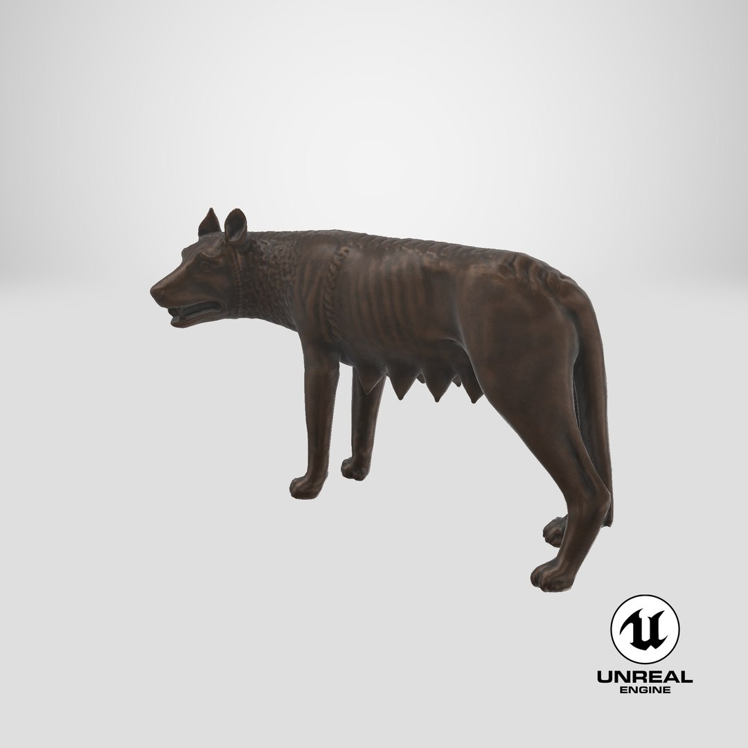 3D Capitoline Wolf https://p.turbosquid.com/ts-thumb/1a/qojmr7/qu/stemcell_unreal_render/png/1669242214/1920x1080/fit_q87/abf3d8db8588ab208ec2216f9203bfd9df0bce23/stemcell_unreal_render.jpg