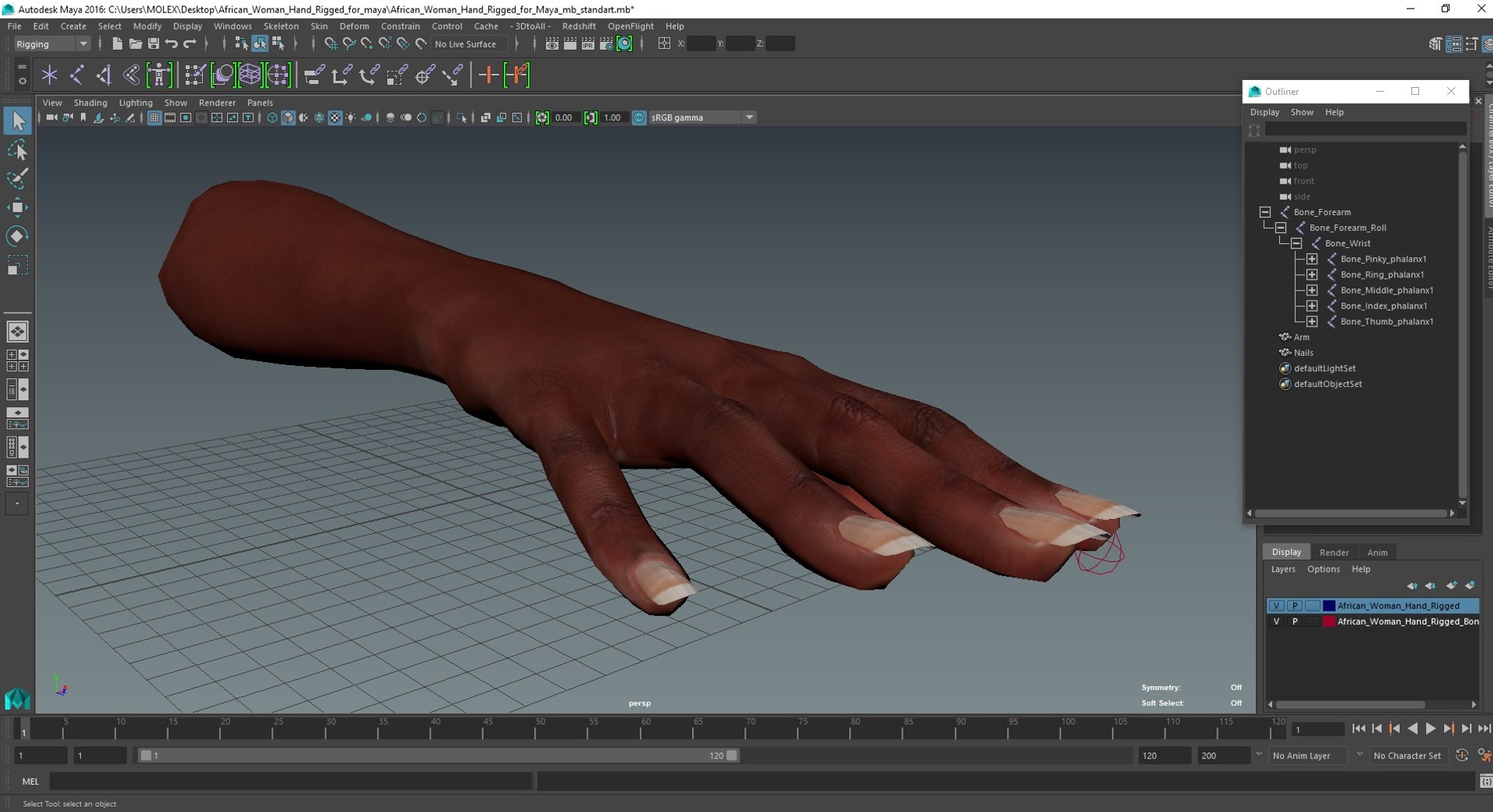 3D African Woman Hand Rigged For Maya - TurboSquid 2175155