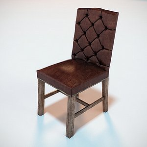 traditional gainborough leather chair 3d 3ds