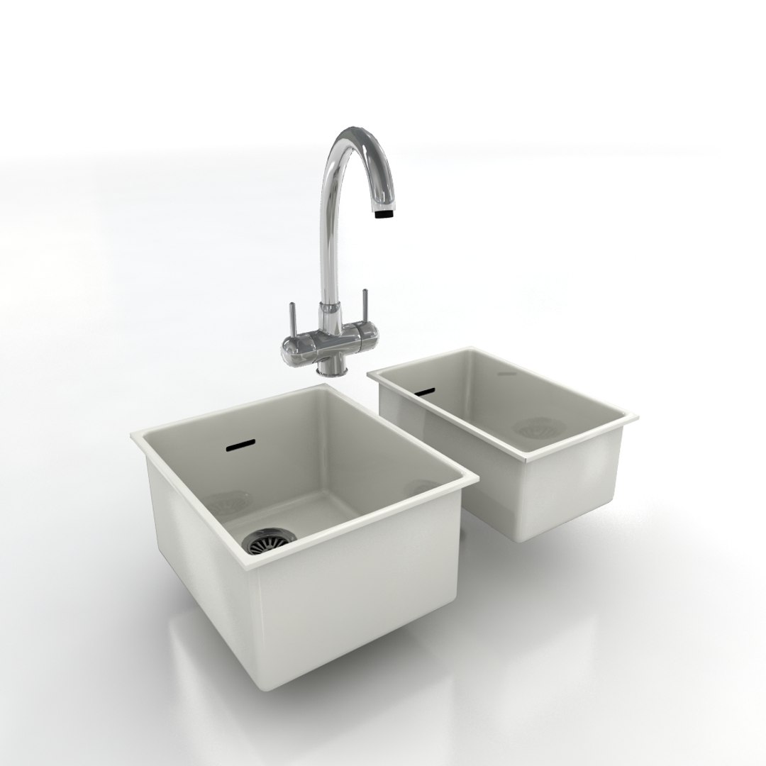 Kitchen Taps Sinks 3d Model