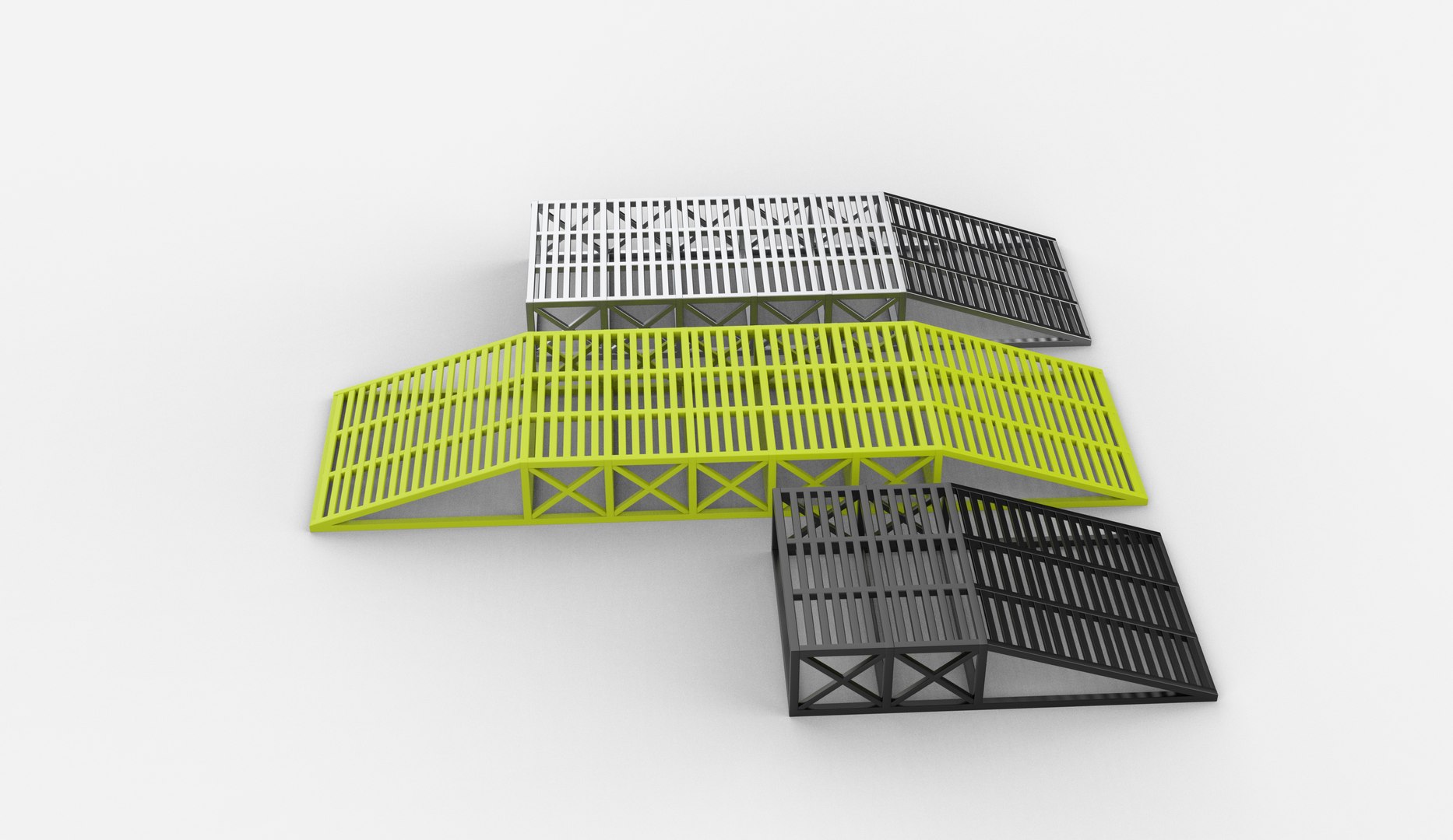3D Modular Ramp Set 02 3D Model - TurboSquid 2529854