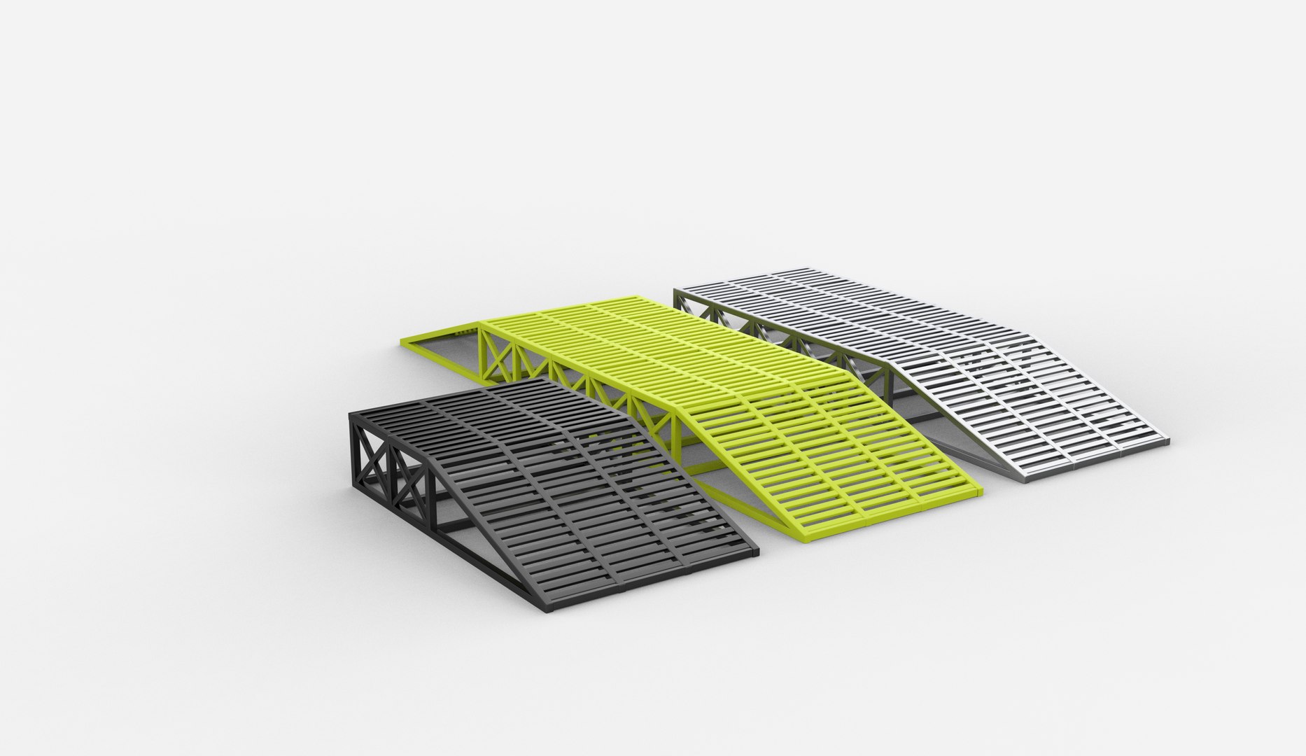 3D Modular Ramp Set 02 3D Model - TurboSquid 2529854
