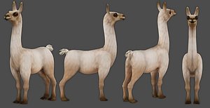 alpaca Low-poly