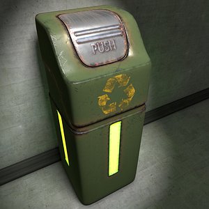 Dirty Trash Garbage Rubbish Can Bin