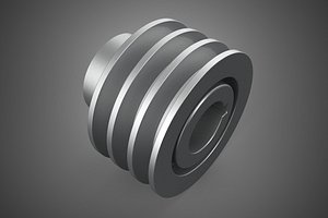 3D STANDARD 3 THREE TRIPLE GROOVE TRACK PULLEY SHEAVE WHEEL GEAR FE model