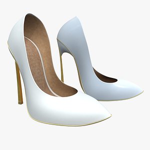 White Gold High Heels