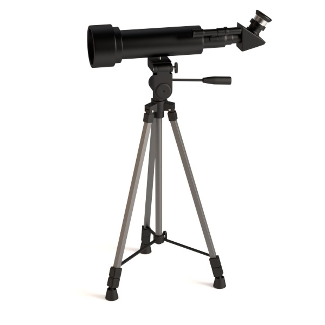tripod telescope 3d model