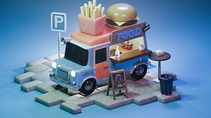 food truck stylized