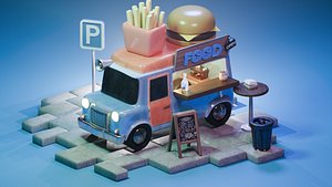 food truck stylized