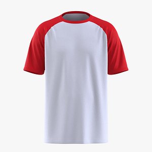 3D Sports Raglan Short Sleeves Tee in CLO and Marvelous Designer