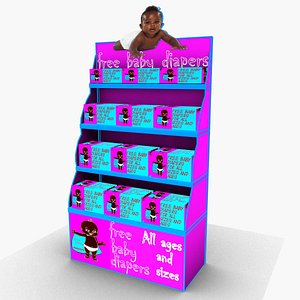 Baby diapers display