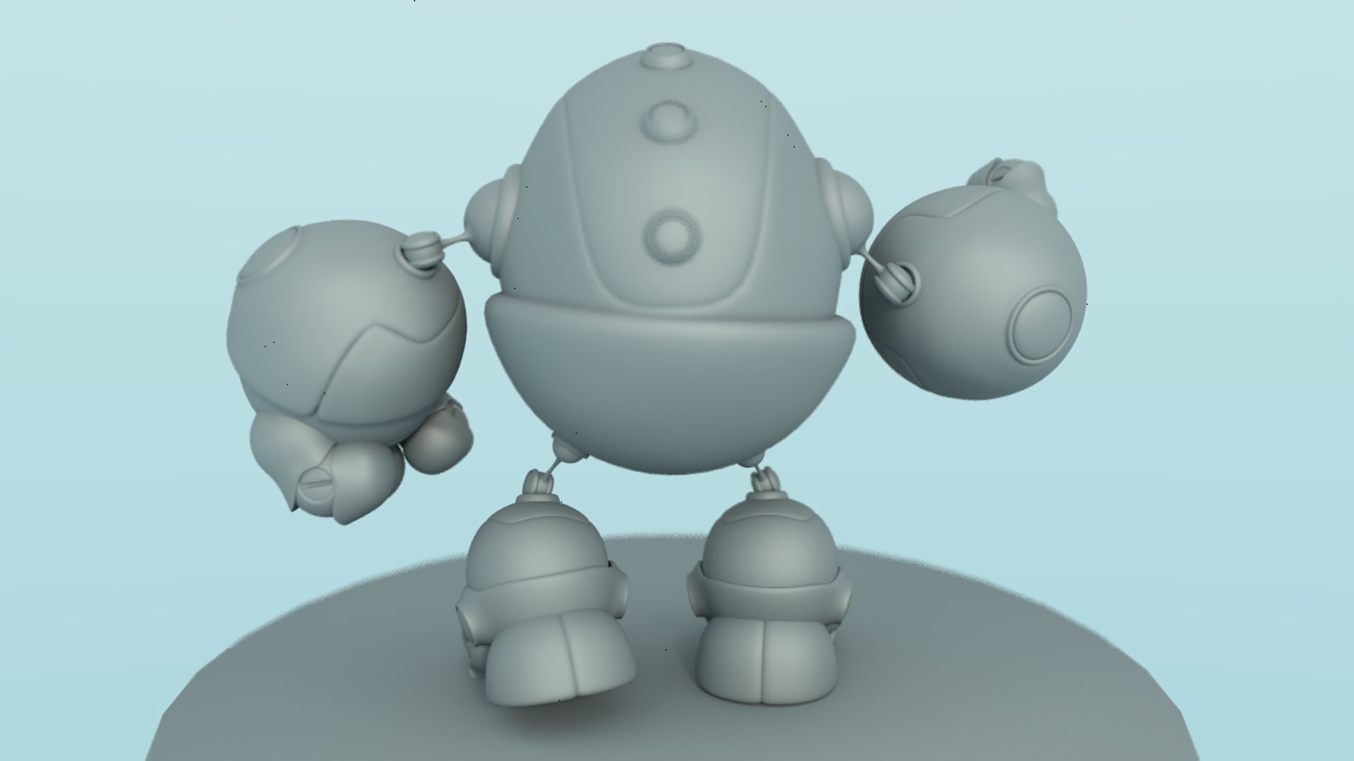 3ds max chubs robot modeled