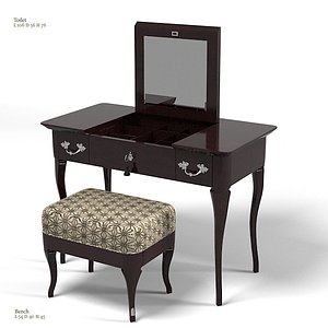 galimberti nino gina bianchina toilet table bench