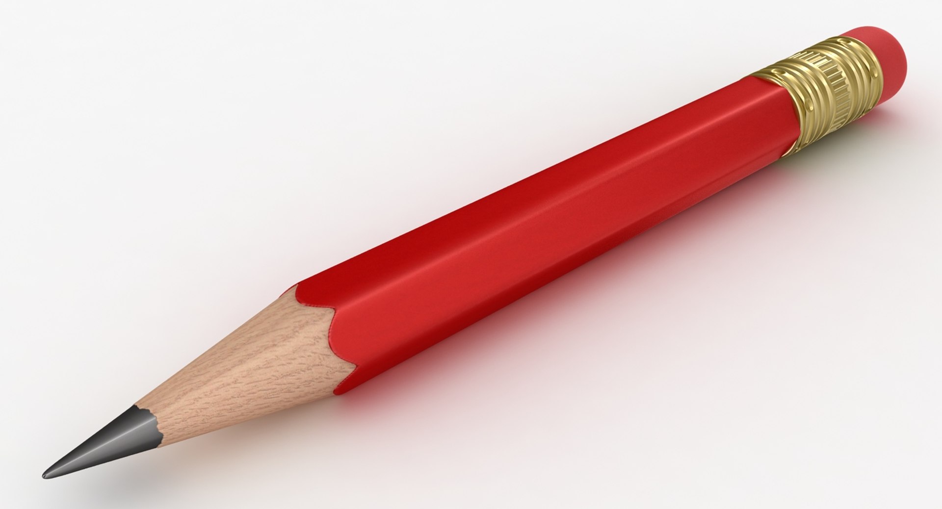 Realistic Red Pencil Small Model TurboSquid 1167613