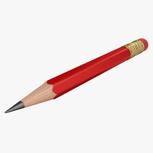 realistic red pencil small model