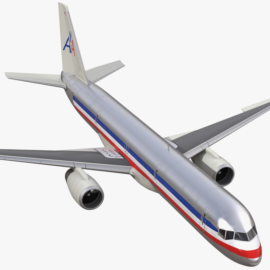 Boeing 757-200F American Airlines Rigged 3D Model 3D model preview