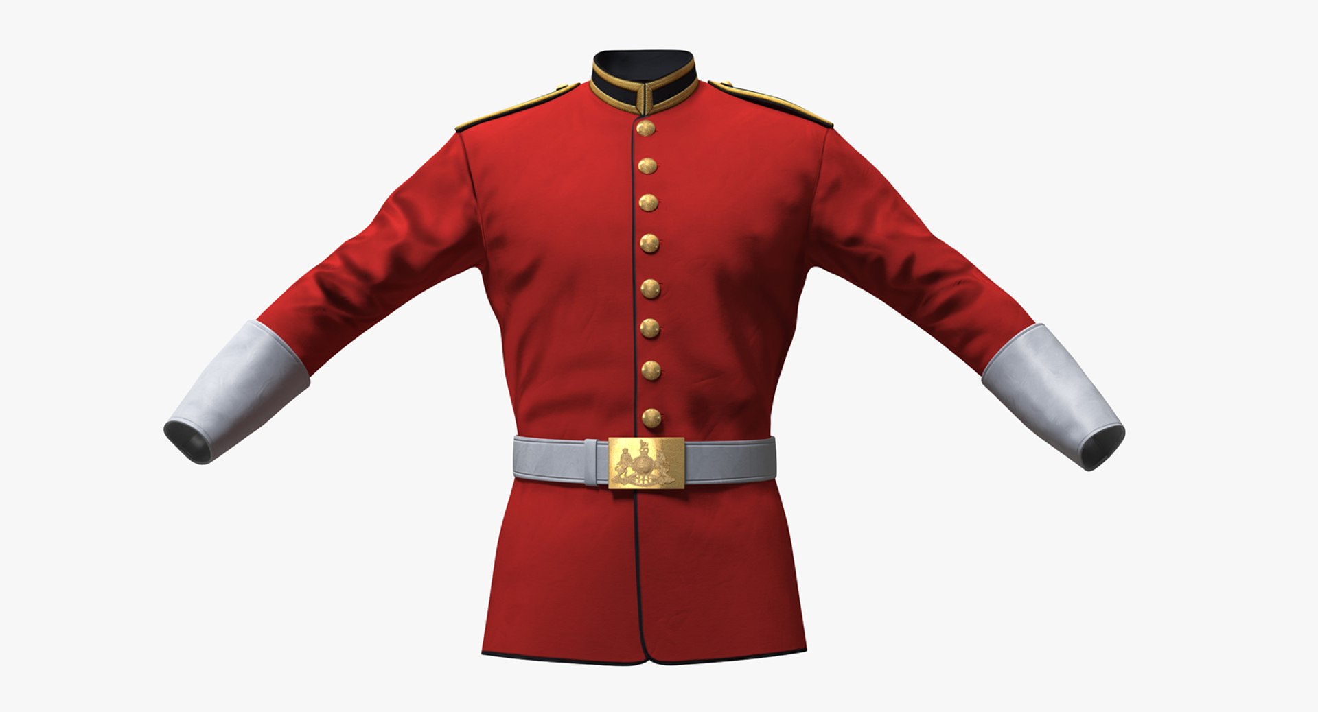 British Cavalry Life Guard Jacket 3D model preview